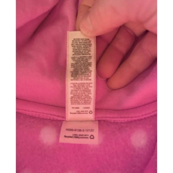 VTG Disney baby Disney Store Fleece Hoodie Full Zip 24 Mos Minnie Mouse Pink - Picture 6 of 7